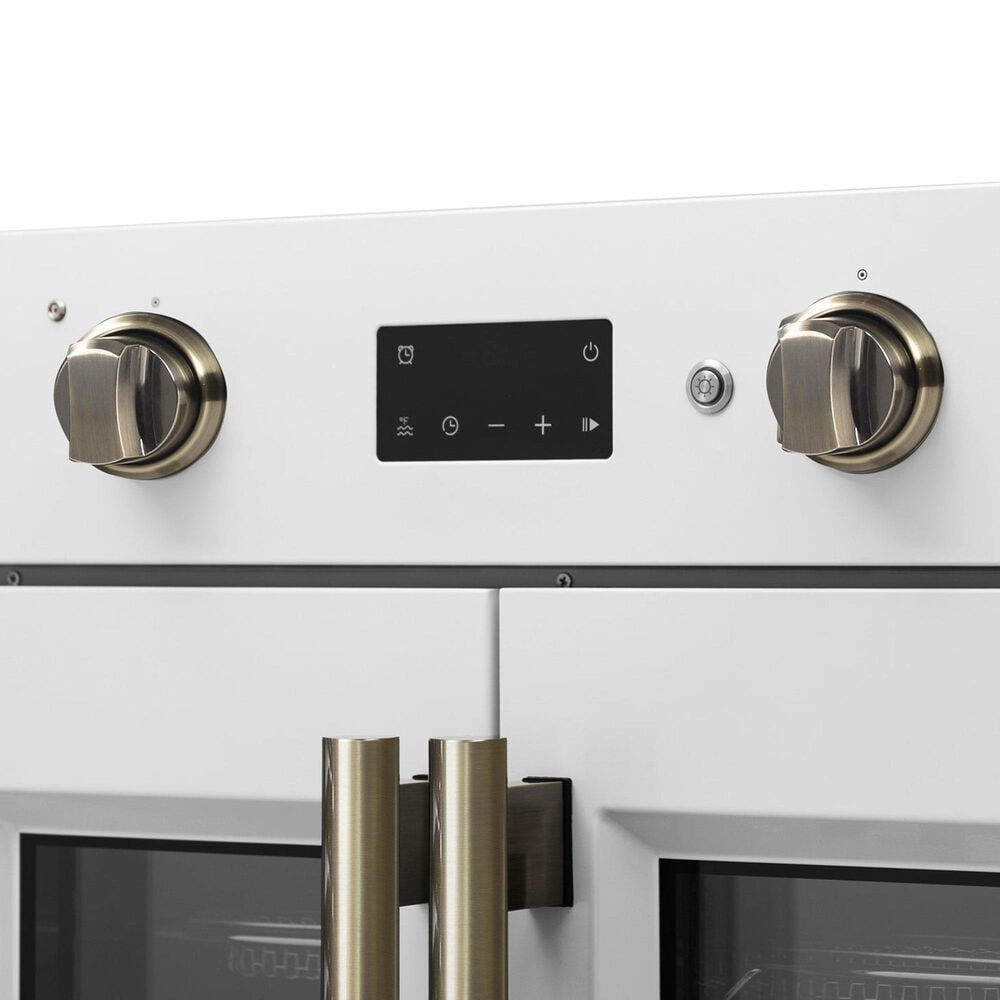 Forno Asti 30" Single Electric Wall Oven with French Door in White, , large