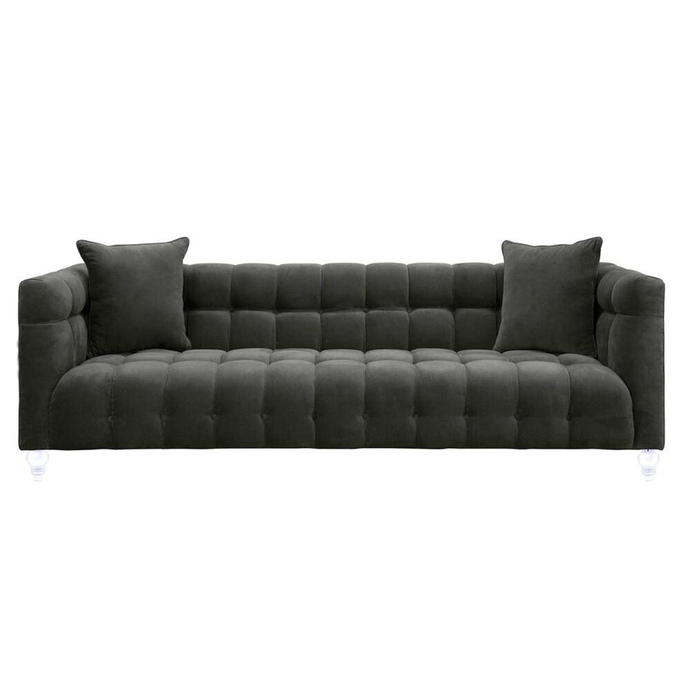 Tov Furniture Bea Sofa in Grey Velvet, , large