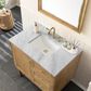 James Martin Vanities Laurent 36" Single Bathroom Vanity in Light Natural Oak with 3 cm Carrara White Marble Top and Rectangular Sink, , large