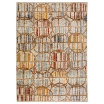 37B Neola Geometric 7"10" x 10" Khaki Area Rug, , large