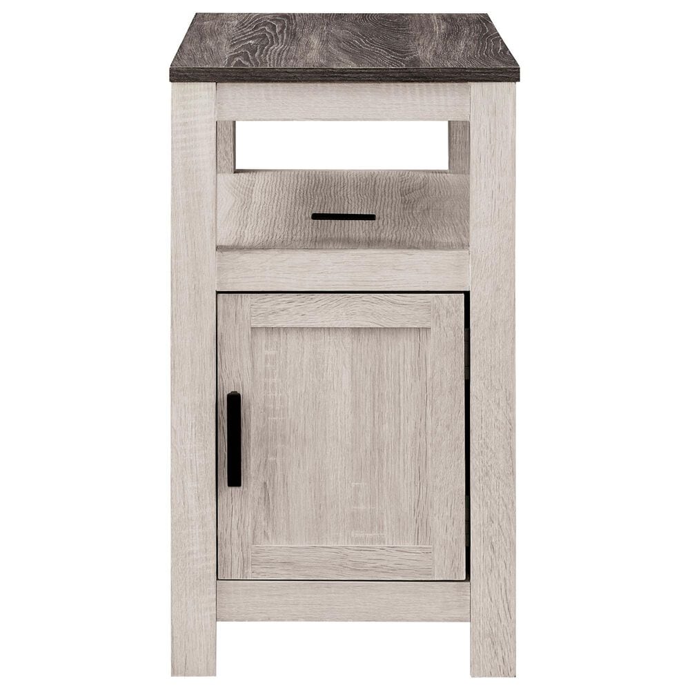 Ashley Fendenmore Chairside End Table in Antiqued White and Gray, , large