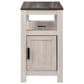 Ashley Fendenmore Chairside End Table in Antiqued White and Gray, , large