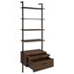 Coaster Owens 5-Shelf Storage Wall Bookcase in Walnut and Black, , large