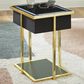 Ashley Rexwell Accent End Table with Speaker in Black and Gold, , large
