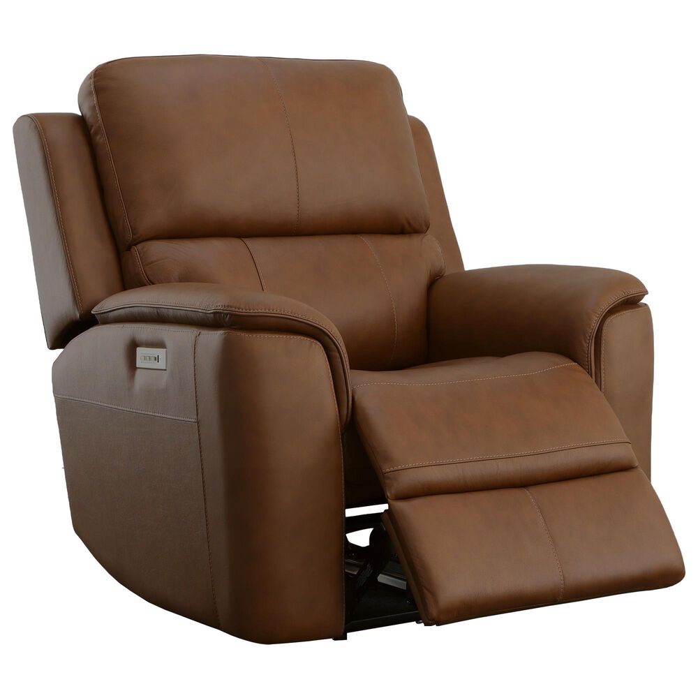 Flexsteel Henry 2-Piece Power Reclining Sofa and Recliner in Caramel Brown, , large