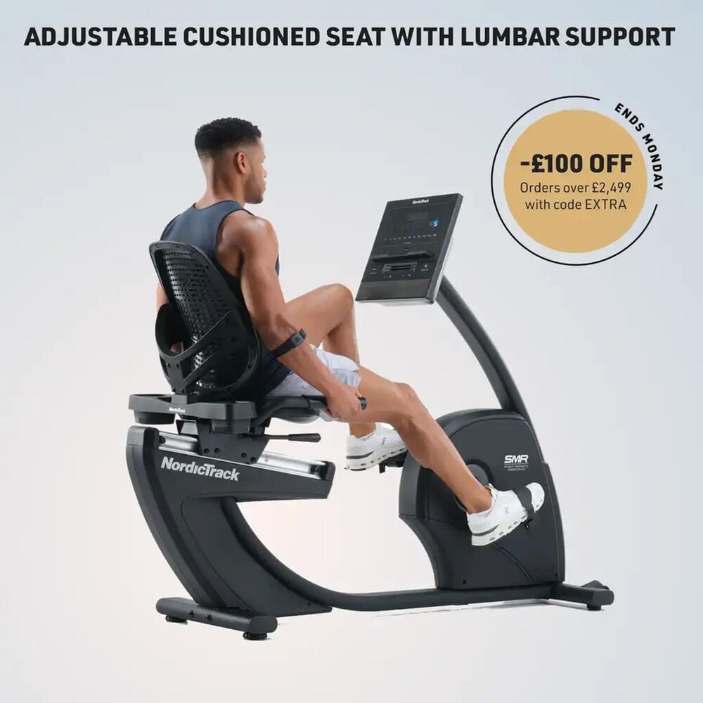 NordicTrack G LE Recumbent Exercise Bike in Black, , large