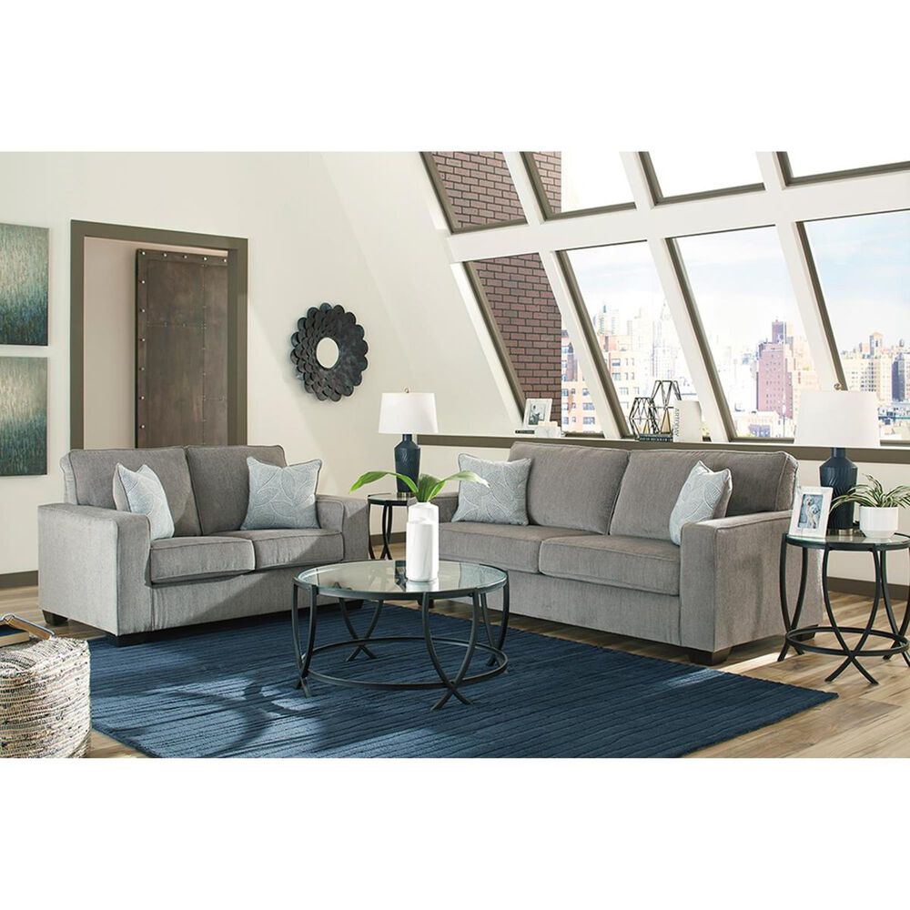 Ashley Altari 2-Piece Stationary Sofa and Loveseat in Alloy, , large