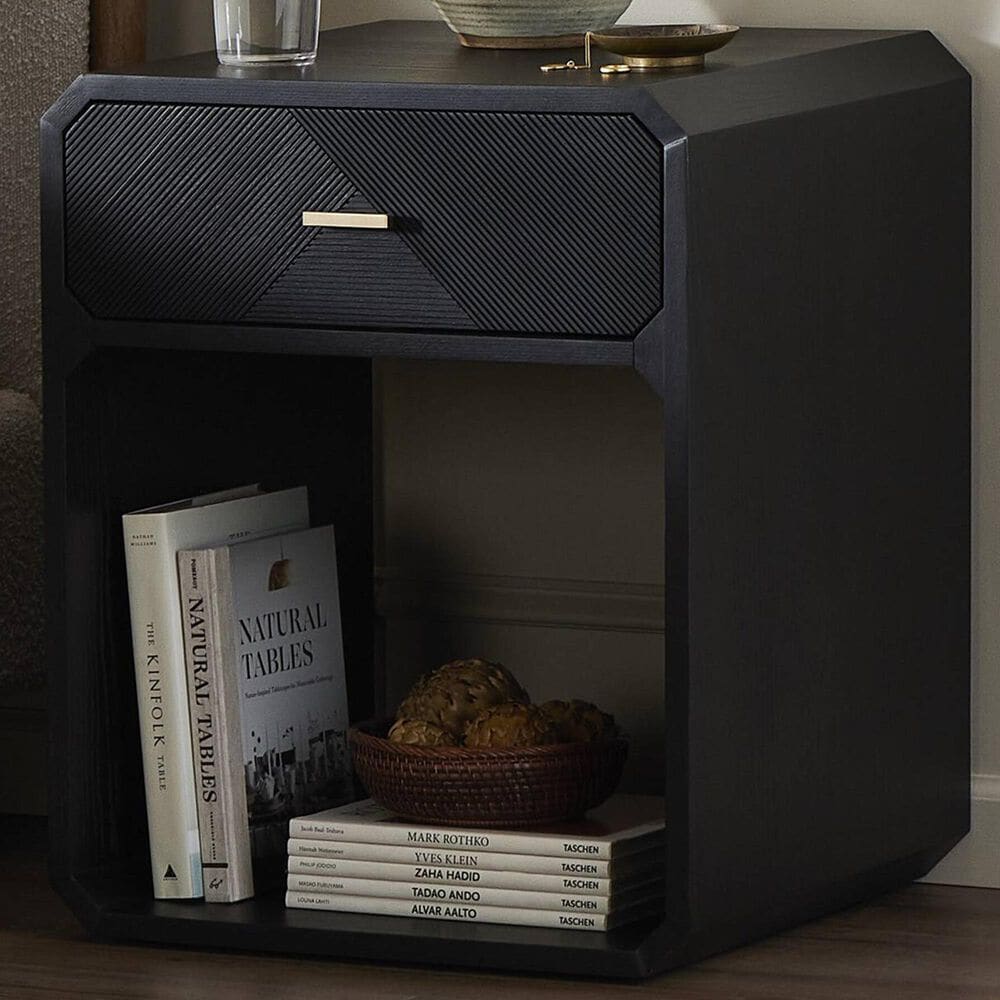 Four Hands Caspian Nightstand in Black Ash, , large