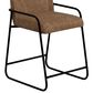 Fallridge 24" Faux Leather Counter Stool in Matte Black, , large