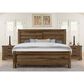 Viceray Collections Cool Rustic Queen Plank Bed with Two Nightstands in Mink, , large