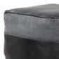 Lumisource Cobber Canvas Pouf in Black and Grey, , large