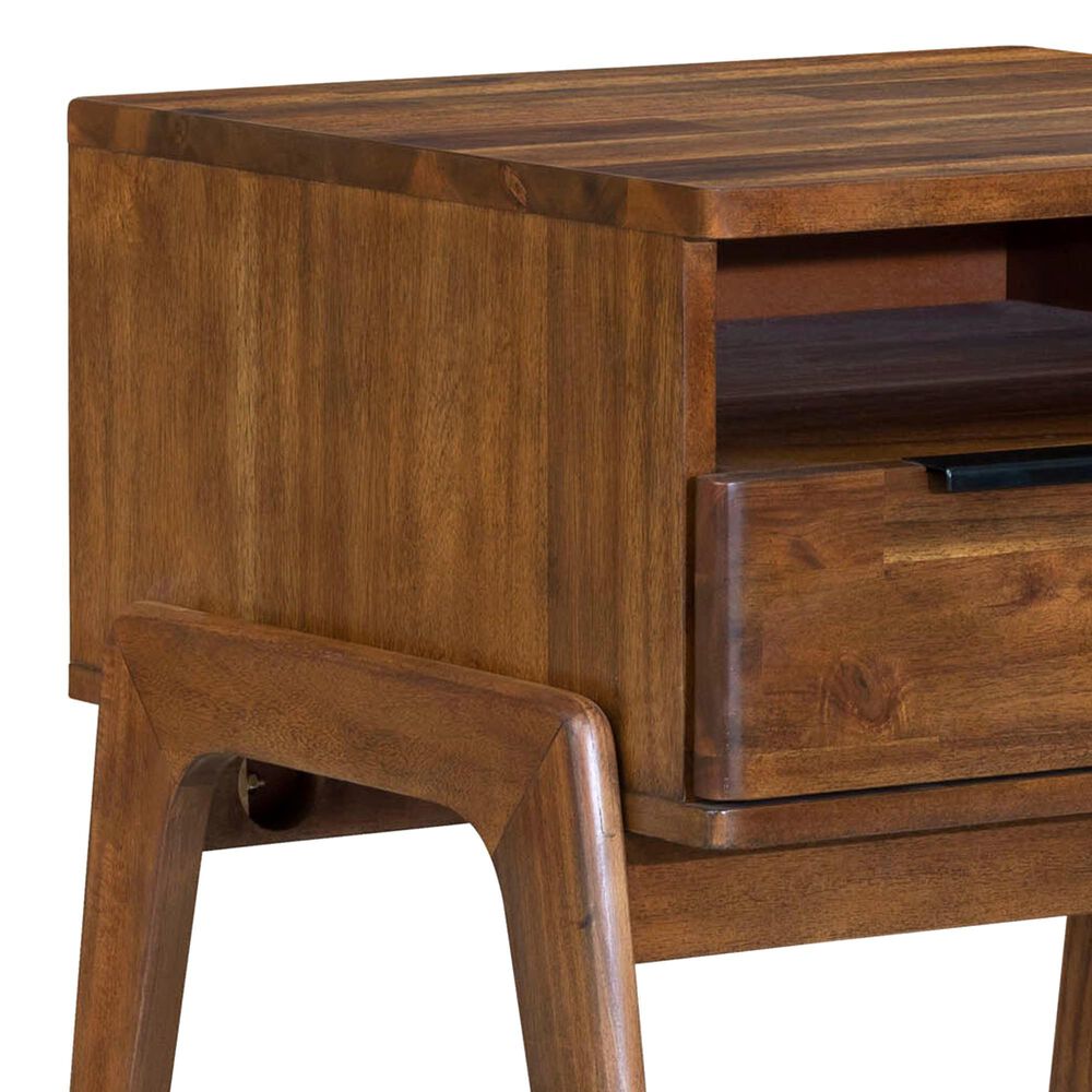LH Imports Remix 1-Drawer Nightstand in Estelle Brown, , large