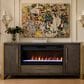 Ironleaf Dillon 79" Media Console with 42" Fireplace Insert in Chocolate Oak, , large