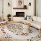 Rifle Paper Co Perennial Blossom 2"5" x 3"11" Cream Area Rug, , large