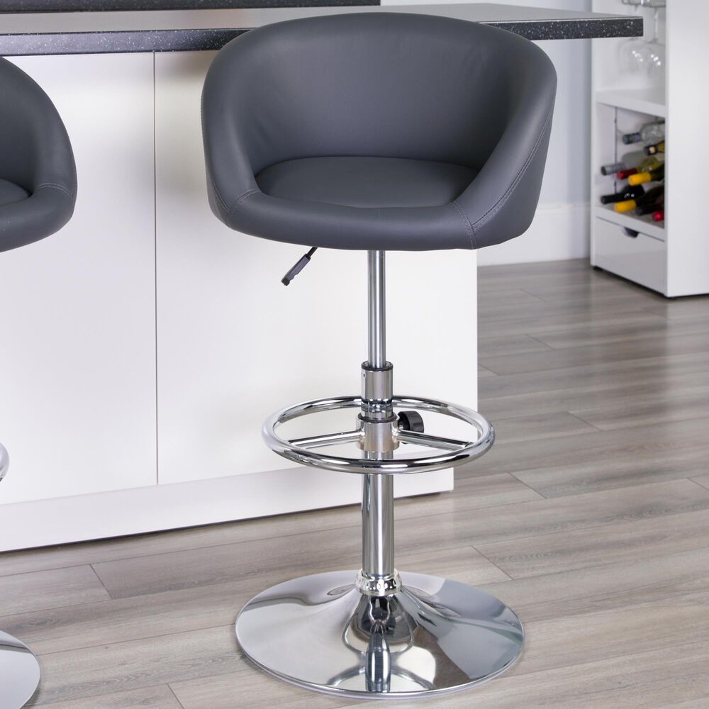 Flash Furniture Adjustable Barstool in Gray, , large