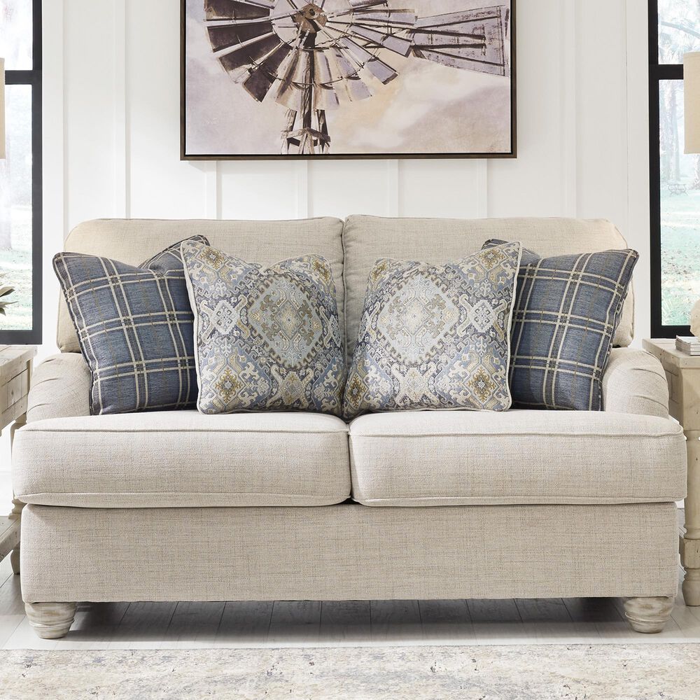 Signature Design by Ashley Traemore Stationary Loveseat in Linen