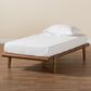 Baxton Studio Kaia Twin Platform Bed Frame in Walnut Brown, , large