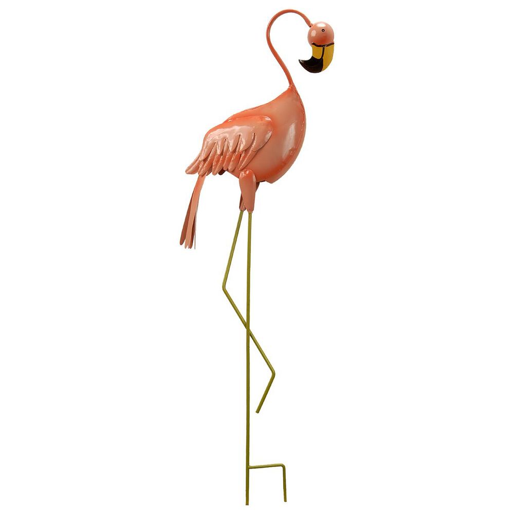 National Tree 33.5" Spring Decor Front Facing Standing Flamingo, , large