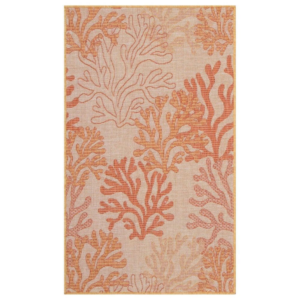 Nourison Garden Oasis Nautical Coral 3" x 5" Indoor/Outdoor Area Rug, , large
