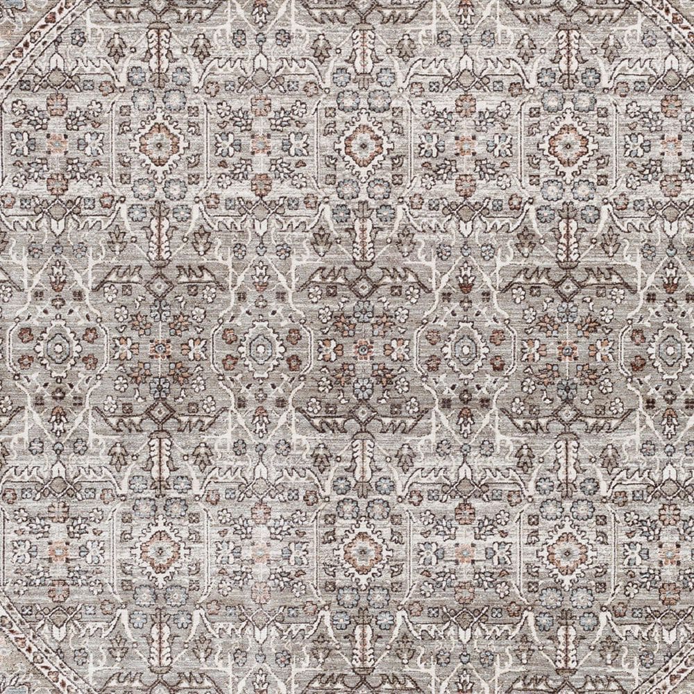 Surya Carlisle Oriental 5&#39;3&quot; Round Dusty Sage, Light Gray, Dusty Pink, Ivory, Pale Blue and Charcoal Area Rug, , large
