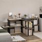 HOMLUX 3-Tier Ladder Display Bookshelf in White and Black, , large