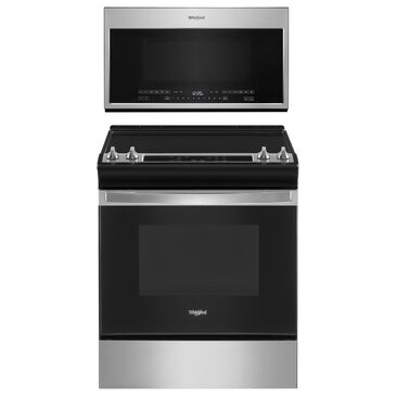 Whirlpool 2-Piece Kitchen Package with 4.8 Cu. Ft. Electric Range and Microwave in Stainless Steel, , large