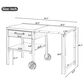Hearth and Haven Outdoor Foldable Kitchen Cart with Side Table in Gray, , large