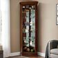 Howard Miller Drake Corner Curio Cabinet in Cherry Bordeaux, , large