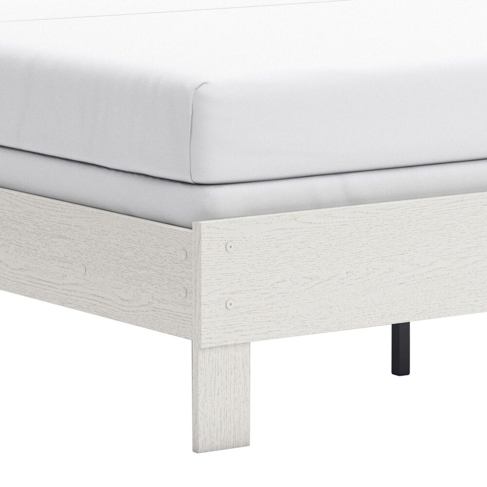 Ashley Linnocreek Full Panel Bed in White and Warm Brown, , large