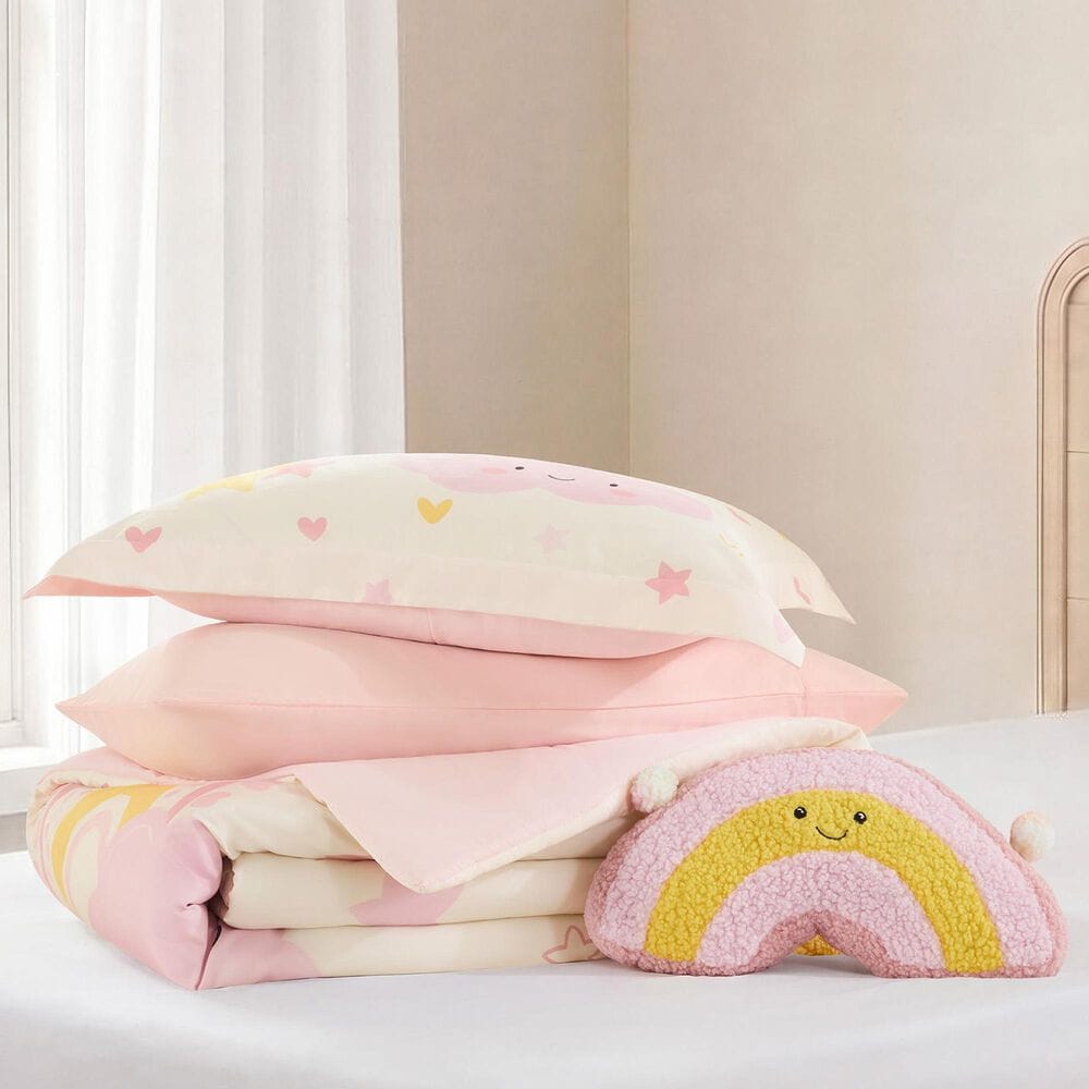 Hampton Park Sunshine 4-Piece Twin/Twin XL Comforter Set in Pink, , large