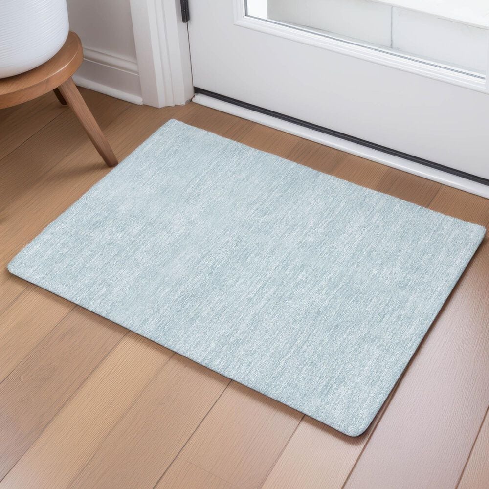Dalyn Rug Company Soft Essentials Solid Sky 1'8" x 2'6" Area Rug, , large
