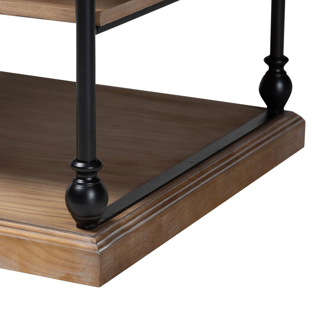 Baxton Studio Sebastian End Table in Greywashed and Black, , large