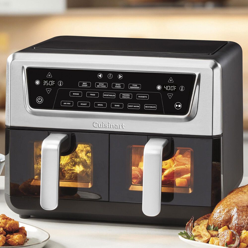 Cuisinart 11-qt Dual Basket Air Fryer Pro in Black Stainless, , large