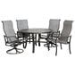 Tropitone Banchetto and Shoreline 5-Piece Patio Dining Set in Gray Gate, , large