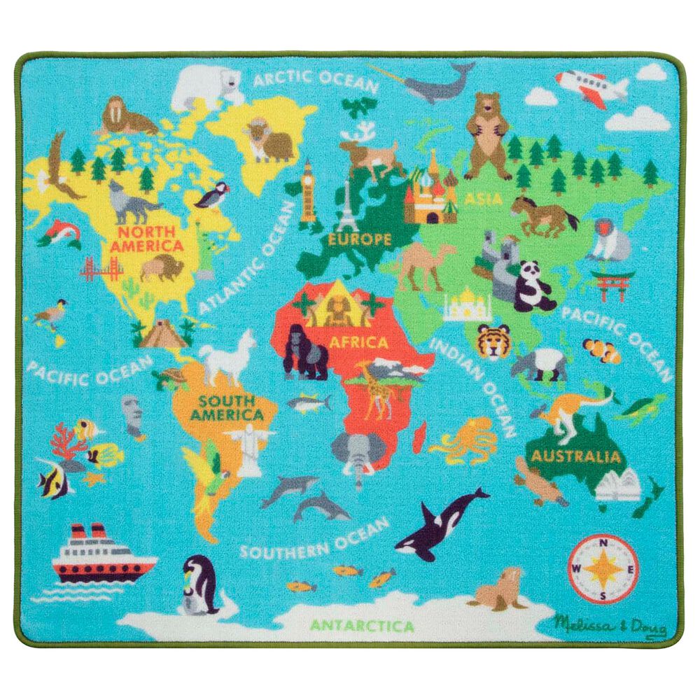 Melissa & Doug Round The World Travel Rug, , large