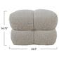 Teak Interiors Upholstered Tufted Pouf in Cream, , large