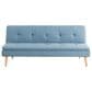 Lifestyle Solutions Tatum Convertible Sofa with Blue Cushion in Brown, , large