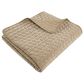 Levtex Velvet Stitch 50" x 60" Quilted Throw in Taupe, , large