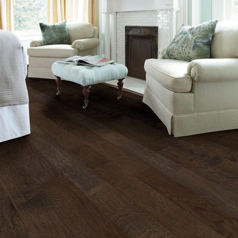 Shaw Epic Plus Riverstone 6 3/8&quot; Espresso Hickory Hardwood, , large