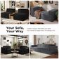 Furniture of America Facil 2-Piece Modular Armless Loveseat in Black, , large