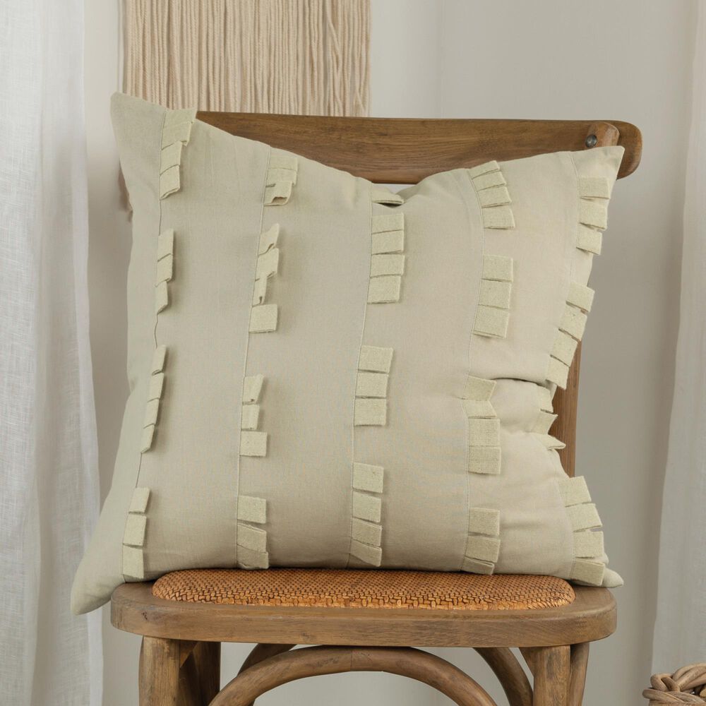 Rizzy Home Donny Osmond Solid 20&quot; Down Filled Pillow in Heather Gray, , large