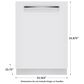 Bosch 800 Series 24" Built In Dishwasher in White, , large
