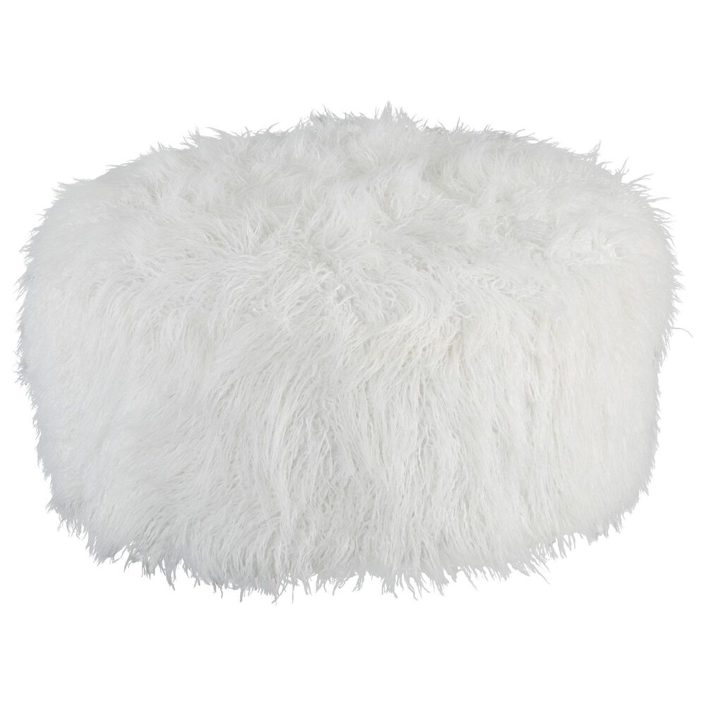 Ashley Galice Oversized Accent Ottoman in White, , large