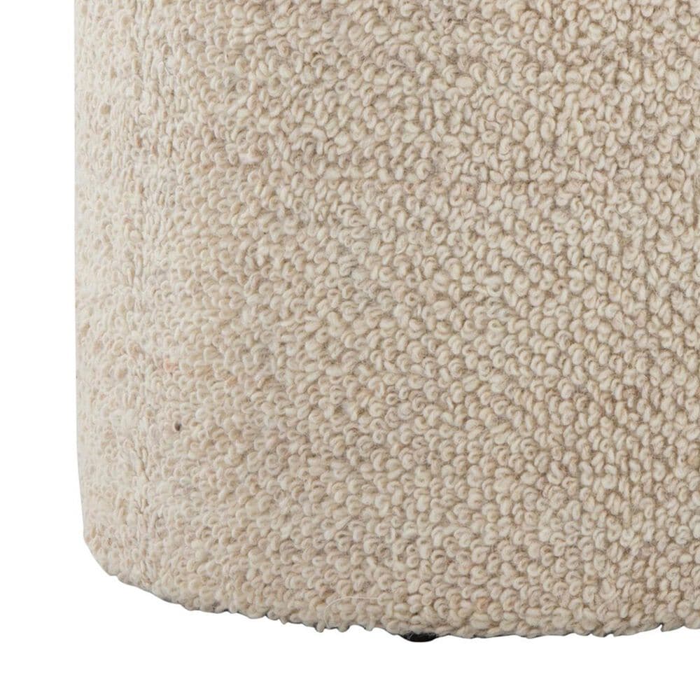 LumiSource Tahoe 17" Storage Ottoman with Mango Wood Top in Beige, , large