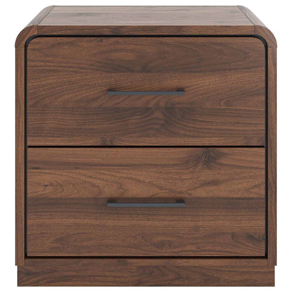 Ashley Fortlorn 4-Piece King Bedroom Set in Walnut Brown LED Light, , large