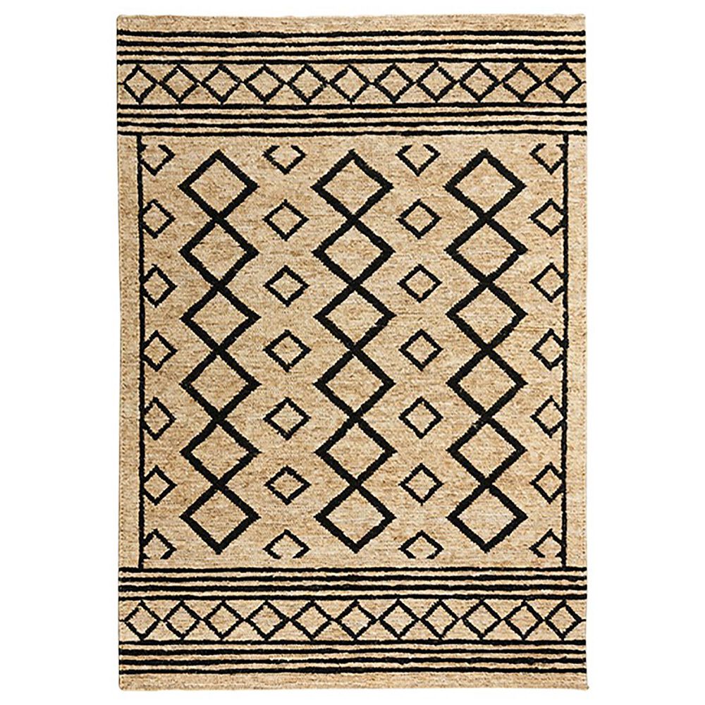 RIZZY Bengal 5" x 7"6" Beige and Black Area Rug, , large