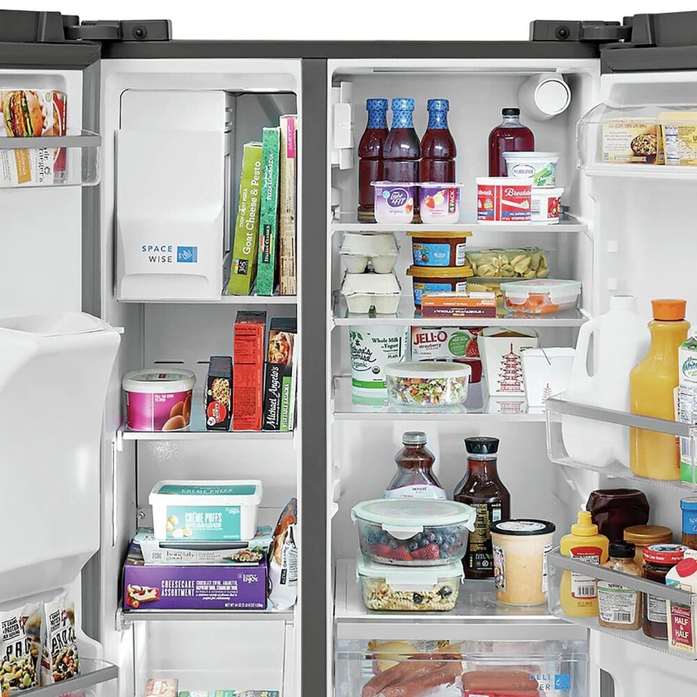 Frigidaire Gallery 25.6 Cu. Ft. Standard Depth Side-by-Side Refrigerator in Smudge Proof Black Stainless Steel, , large