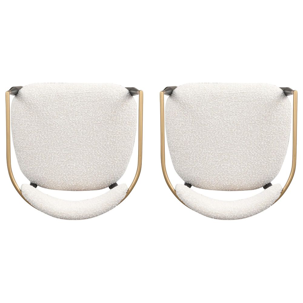 Morden Fort 26" Counter Stool with White Cushion in Black and Gold (Set of 2), , large