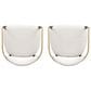 Morden Fort 26" Counter Stool with White Cushion in Black and Gold (Set of 2), , large