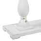 Uma Enterprises Farmhouse Pedestal Console Table in White, , large